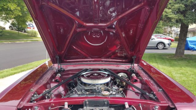 1965 Burgundy Ford Mustang Convertible