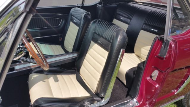 1965 Burgundy Ford Mustang Convertible