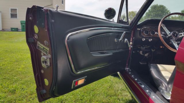 1965 Burgundy Ford Mustang Convertible
