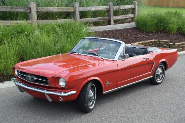 1965 Red Ford Mustang Convertible