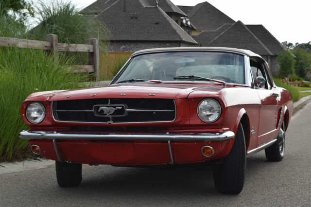1965 Red Ford Mustang Convertible