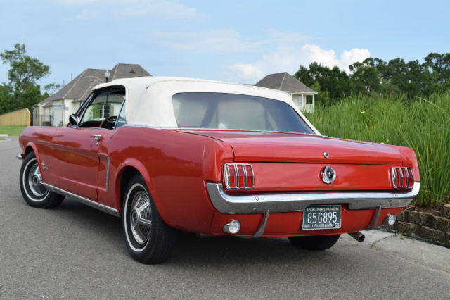 1965 Red Ford Mustang Convertible