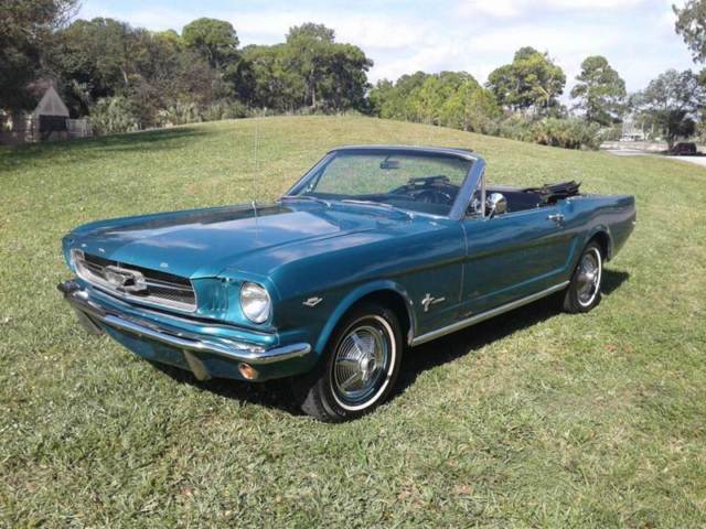 1965 Twilight Turquoise Metallic Ford Mustang Convertible