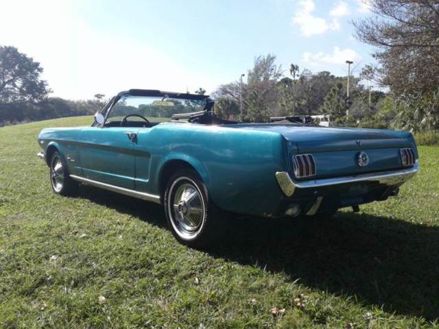 1965 Twilight Turquoise Metallic Ford Mustang Convertible