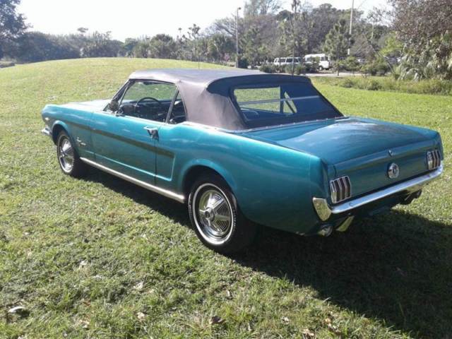 1965 Twilight Turquoise Metallic Ford Mustang Convertible