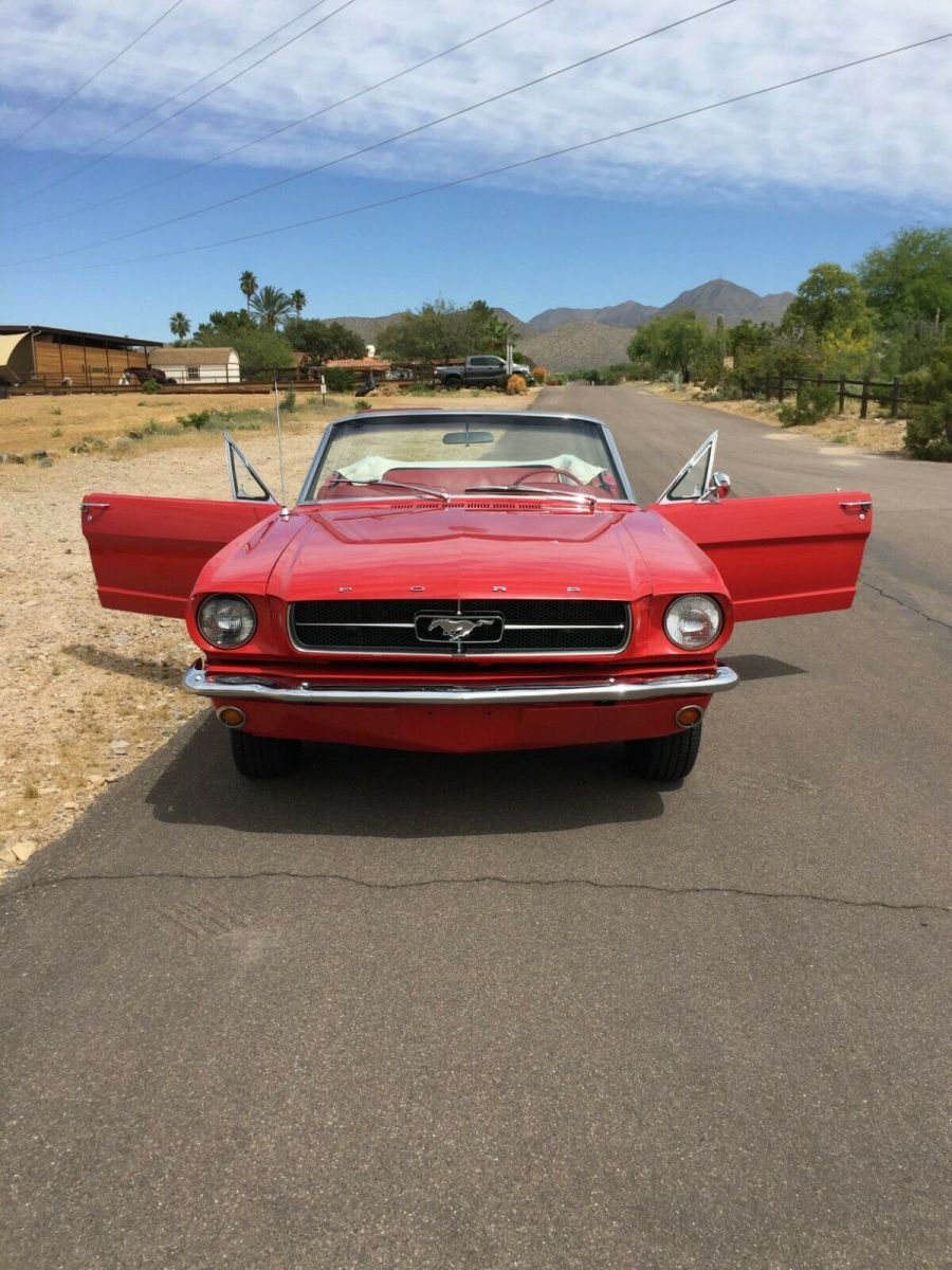 1965 Red Ford Mustang Convertible