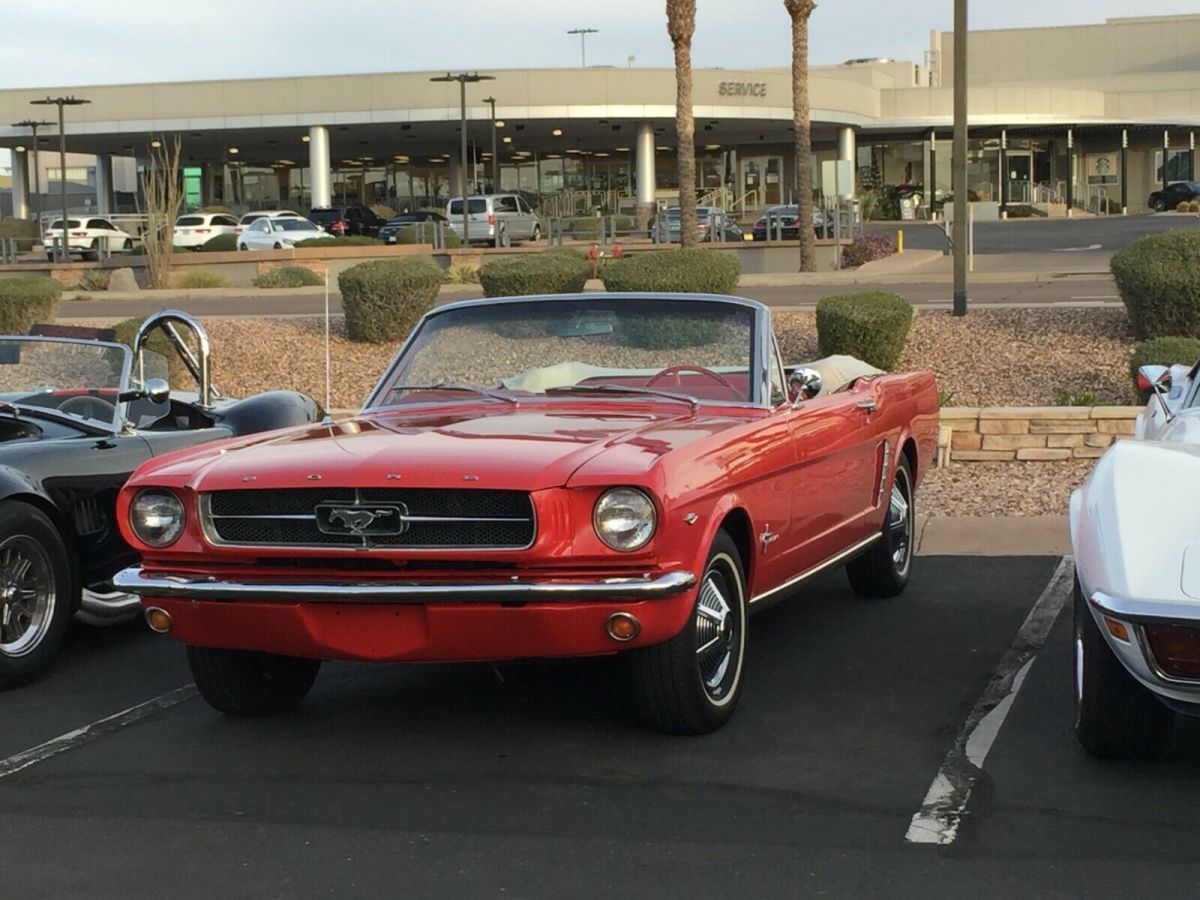 1965 Red Ford Mustang Convertible