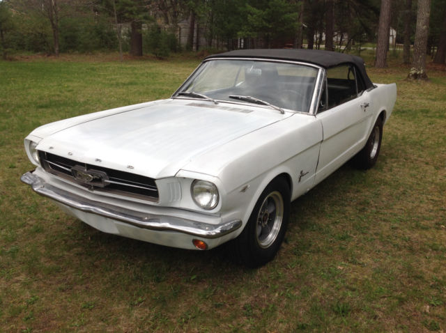 1965 White Ford Mustang Convertible