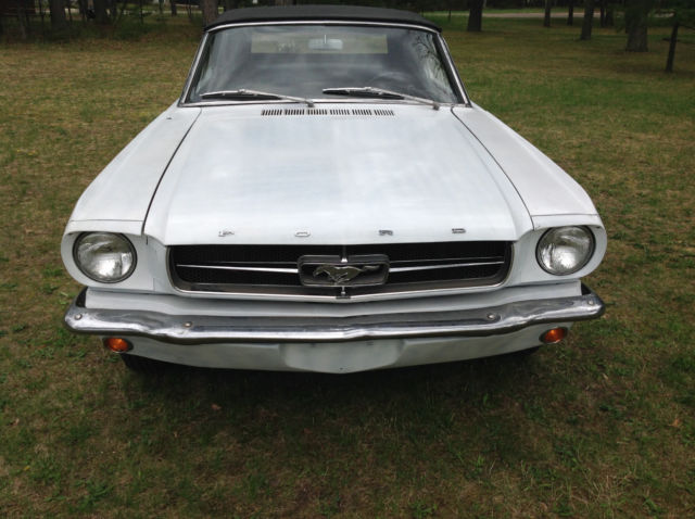 1965 White Ford Mustang Convertible