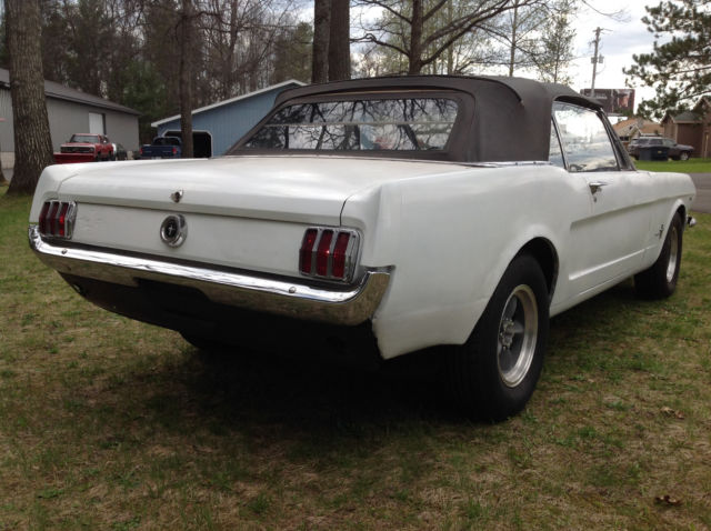 1965 White Ford Mustang Convertible
