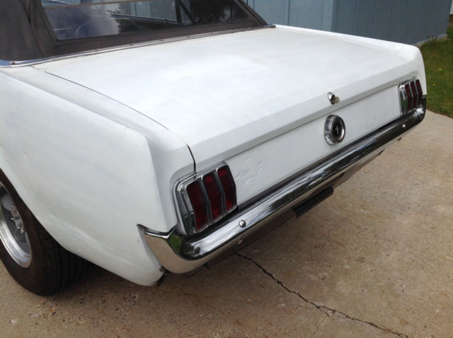 1965 White Ford Mustang Convertible