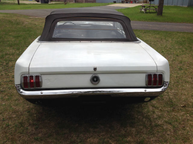 1965 White Ford Mustang Convertible