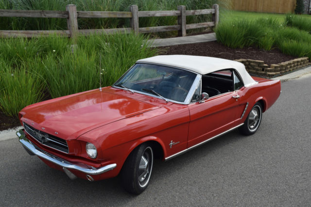 1965 Red Ford Mustang Convertible