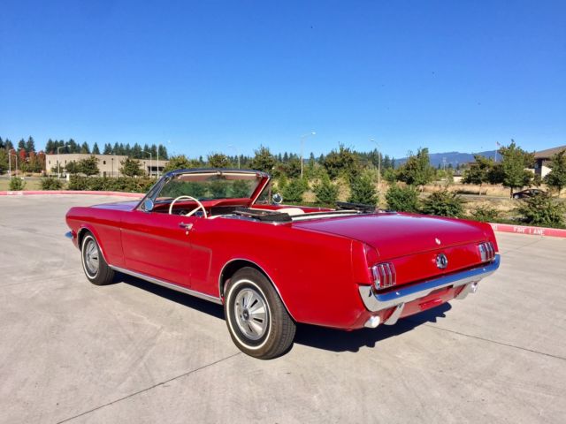 1965 red Ford Mustang Convertible