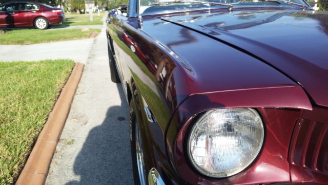 1965 Burgundy Ford Mustang Convertible