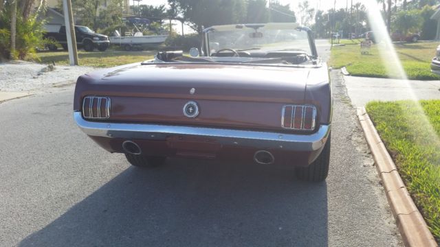 1965 Burgundy Ford Mustang Convertible
