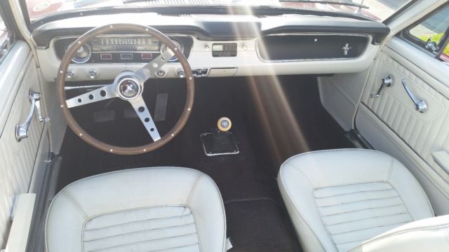 1965 Burgundy Ford Mustang Convertible