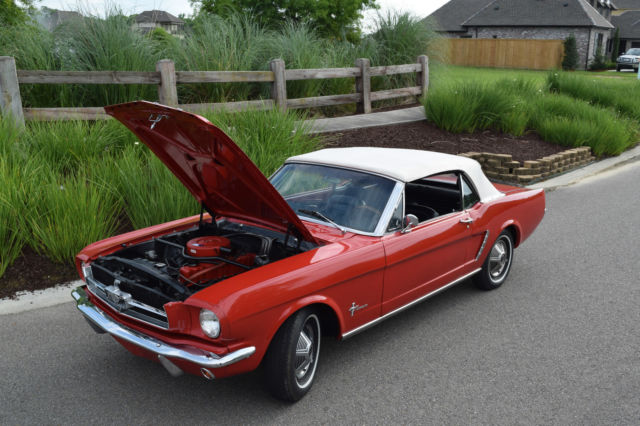1965 Red Ford Mustang Convertible