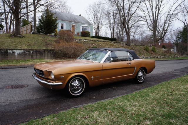 1965 Gold Ford Mustang Convertible