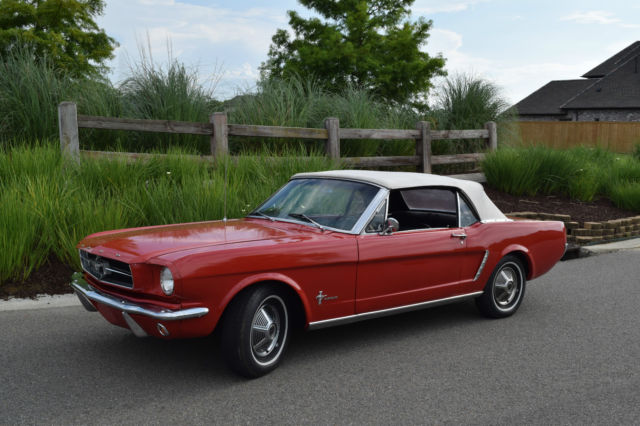1965 Red Ford Mustang Convertible