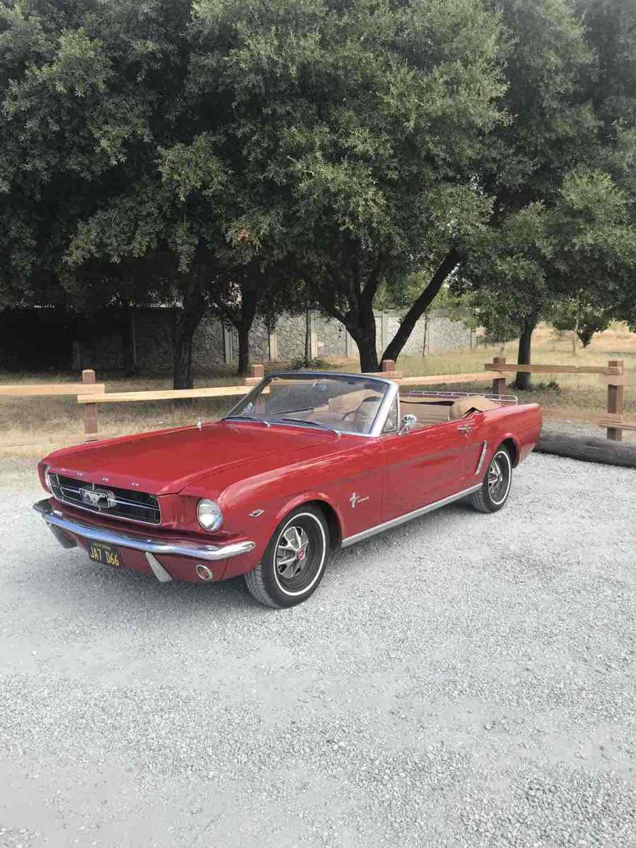 1965 Red Ford Mustang Convertible