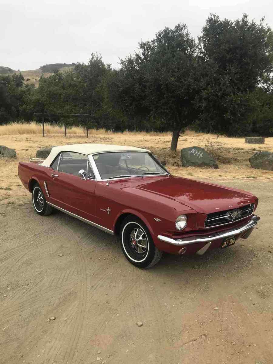 1965 Red Ford Mustang Convertible
