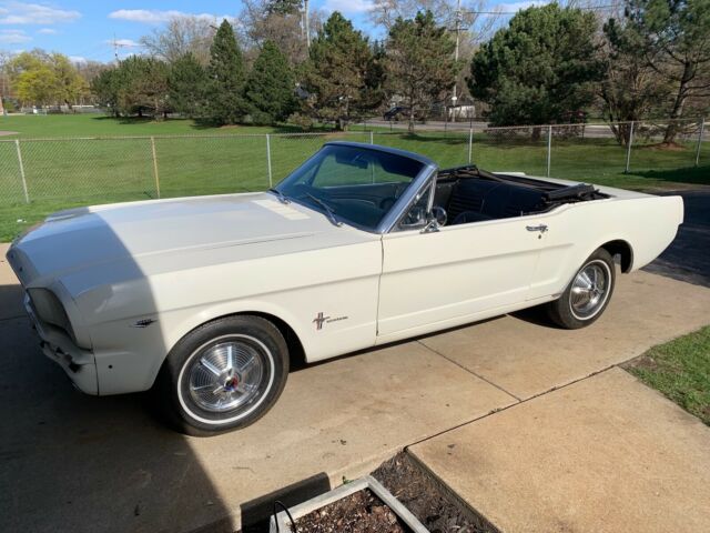 1965 White Ford Mustang Convertible