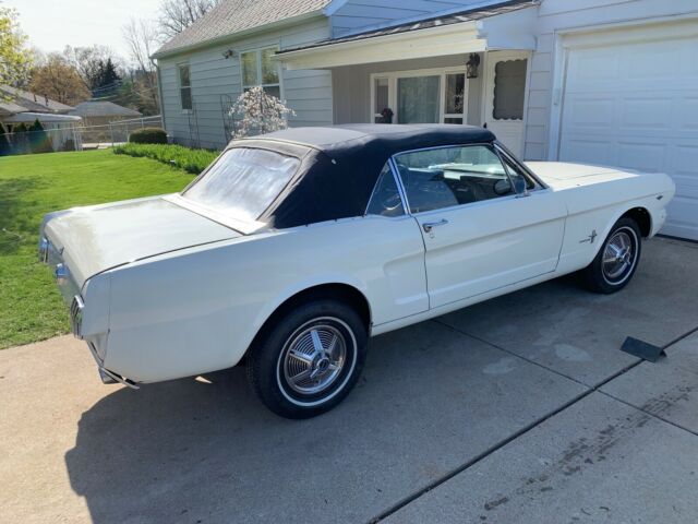 1965 White Ford Mustang Convertible