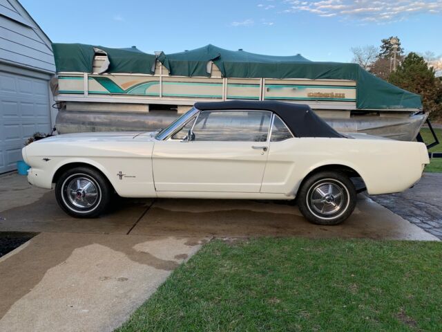 1965 White Ford Mustang Convertible