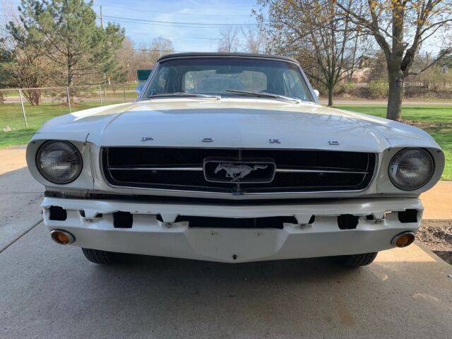 1965 White Ford Mustang Convertible