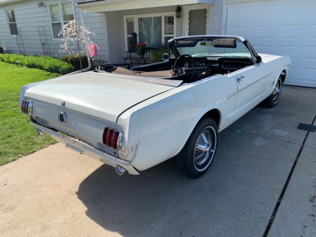 1965 White Ford Mustang Convertible
