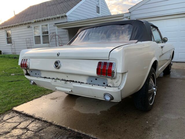 1965 White Ford Mustang Convertible