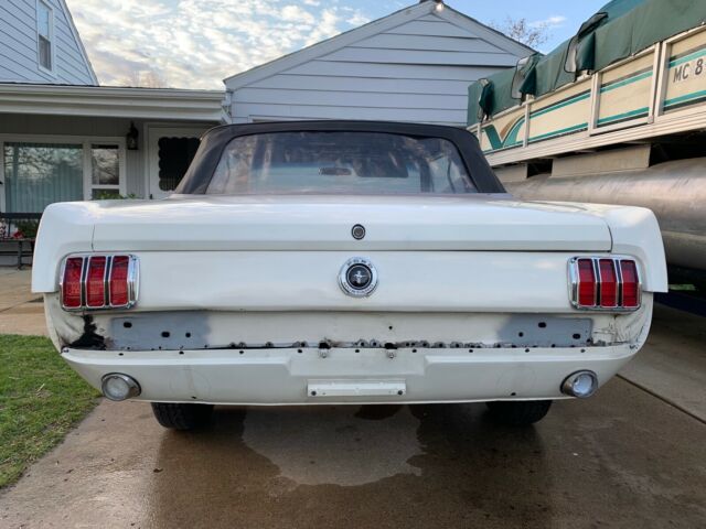 1965 White Ford Mustang Convertible