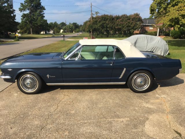 1965 Blue Ford Mustang Convertible
