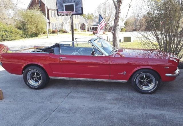 1965 Red Ford Mustang Convertible