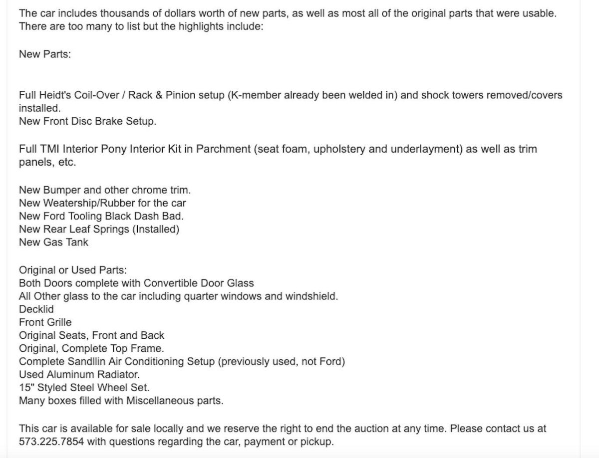 1965 Red Ford Mustang Convertible