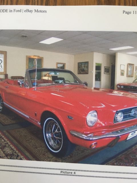 1965 Red Ford Mustang Convertible