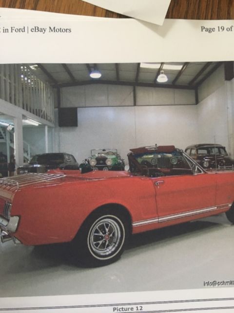 1965 Red Ford Mustang Convertible