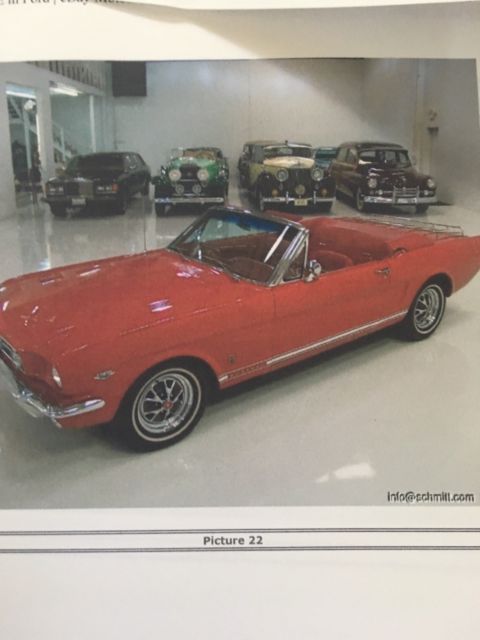 1965 Red Ford Mustang Convertible