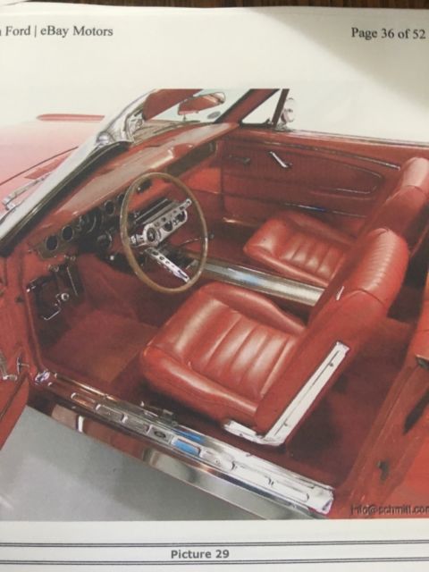 1965 Red Ford Mustang Convertible