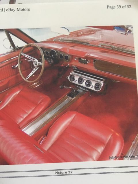 1965 Red Ford Mustang Convertible