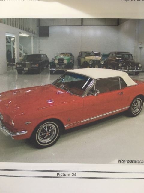 1965 Red Ford Mustang Convertible