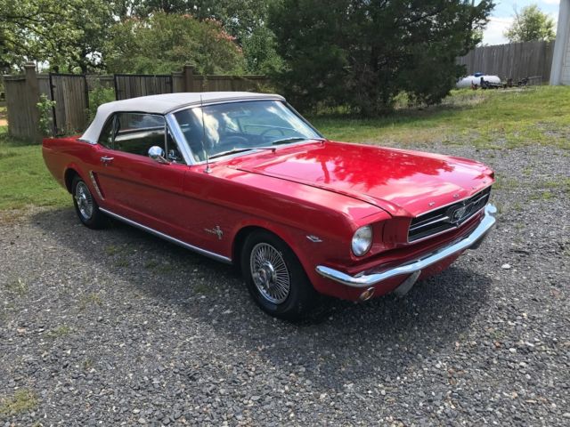 1965 Red Ford Mustang Convertible