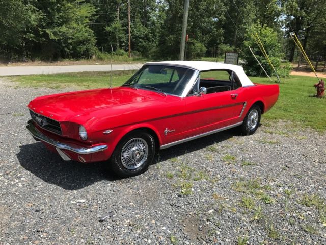 1965 Red Ford Mustang Convertible