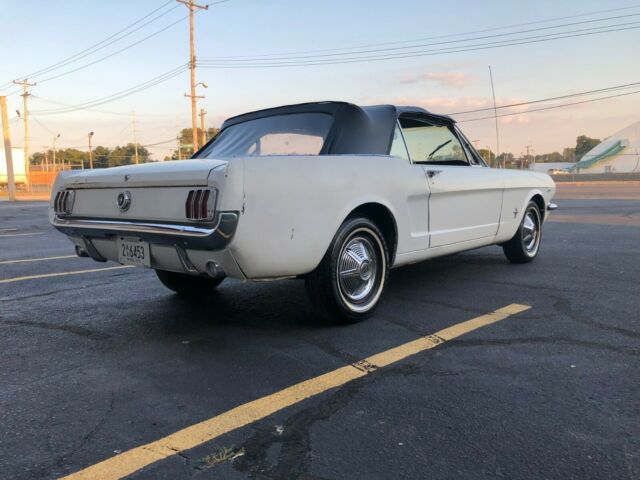 1965 White Ford Mustang Convertible