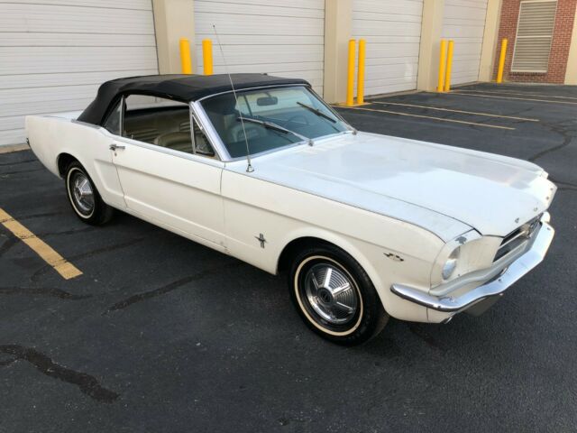 1965 White Ford Mustang Convertible