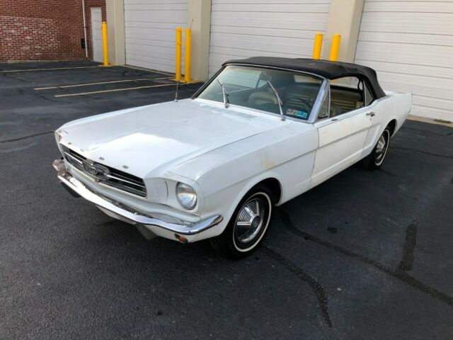 1965 White Ford Mustang Convertible