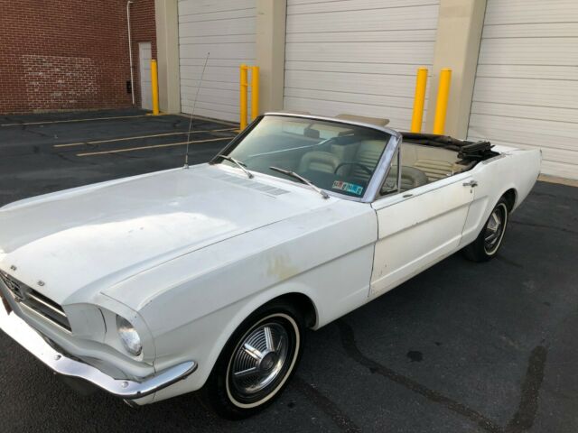 1965 White Ford Mustang Convertible