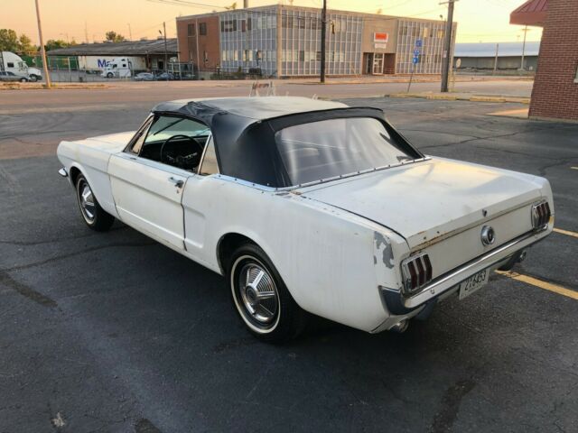 1965 White Ford Mustang Convertible
