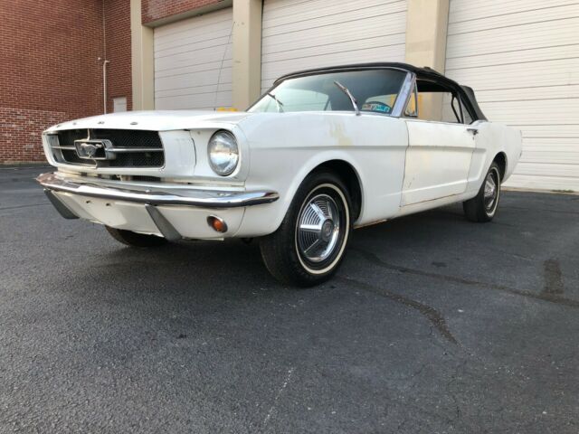 1965 White Ford Mustang Convertible